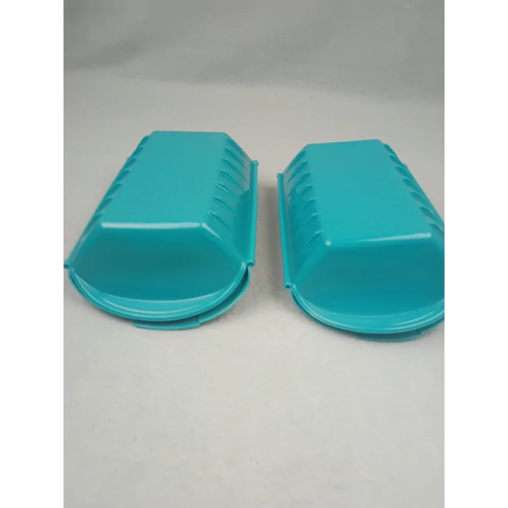 Kitchen HQ Microwave Steamer Set of 2 Teal Blue Winged Lid Steaming Trays